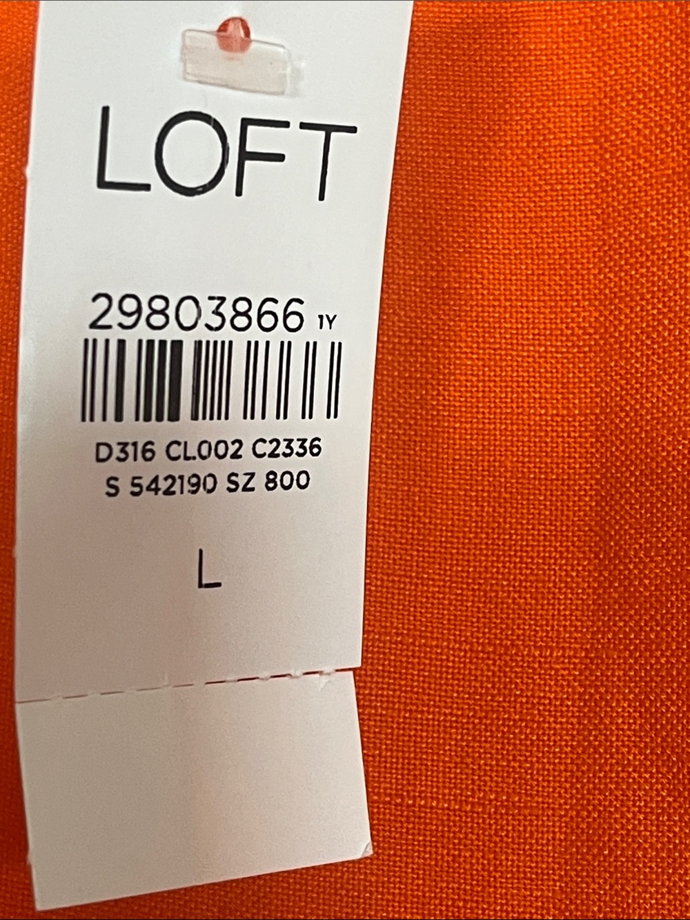 NWT Loft Square Neckline Tiered Mini Shift Dress Orange Linen Blend Large - Picture 8 of 8